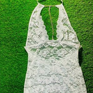 White Lace Lingerie Top size S/M